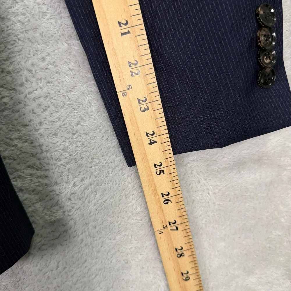 Ted Baker Mens 38R Endurance Jay CT Suit Navy Blue Pinstripe Wool Pants 34x31 - Picture 8 of 16